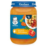 GERBER SPAGHETTI MIT HUHN NACH 8 MONATEN 190 G - Biolaboratorium